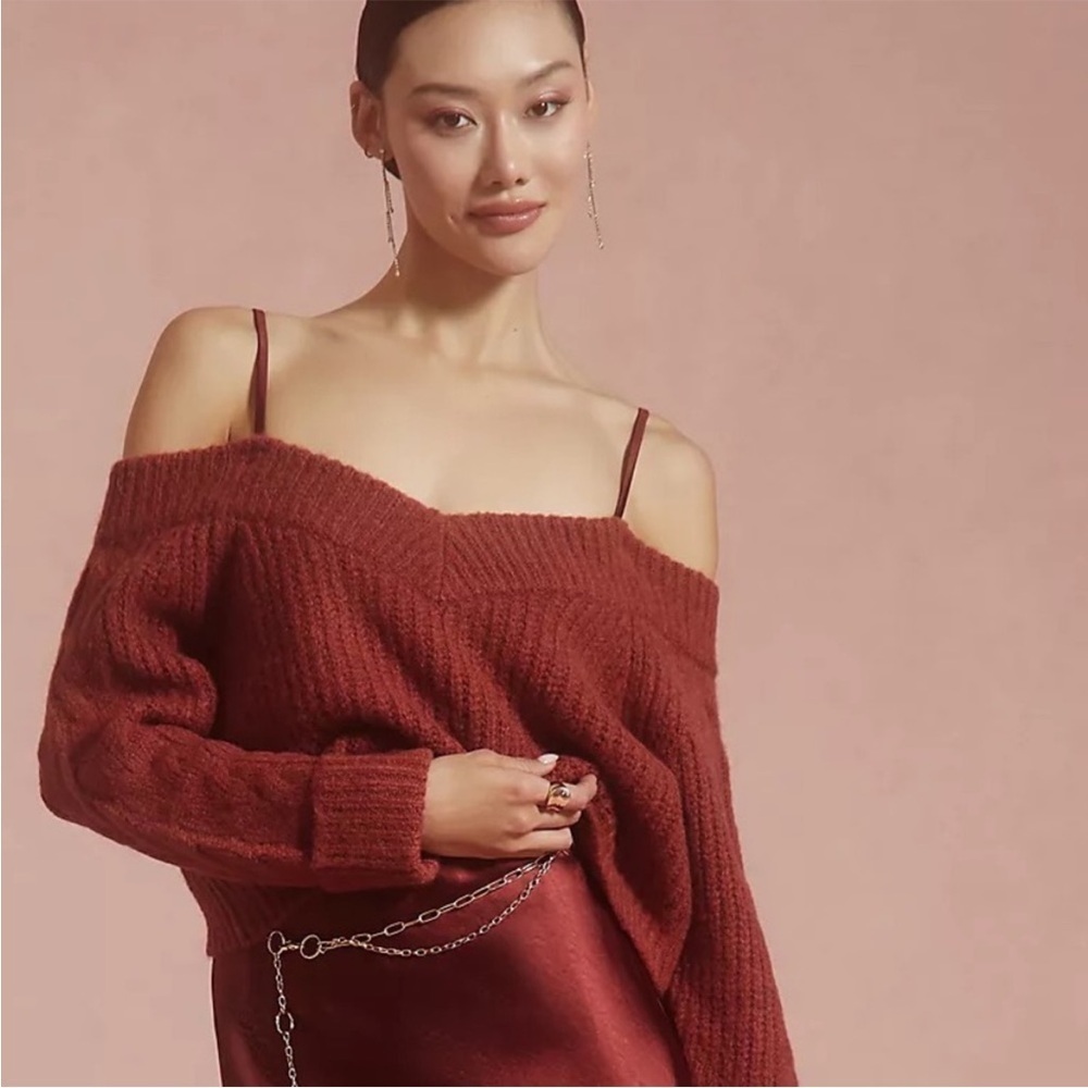 Anthropologie Mare Mare Layered Sweater & Slip Dress Red - Picture 15 of 15